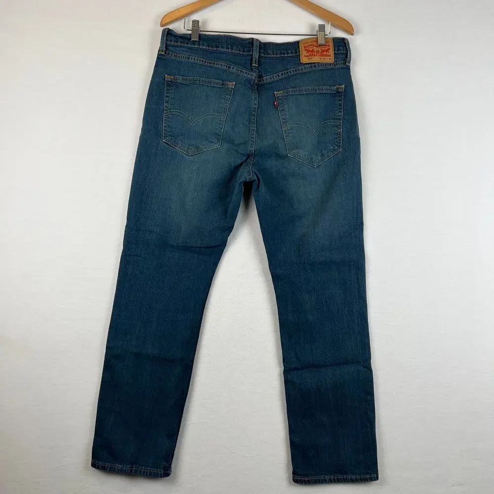 Levis 514 Jeans Mens 36x30 Blue Straight Mid Rise Dark Wash Denim‎